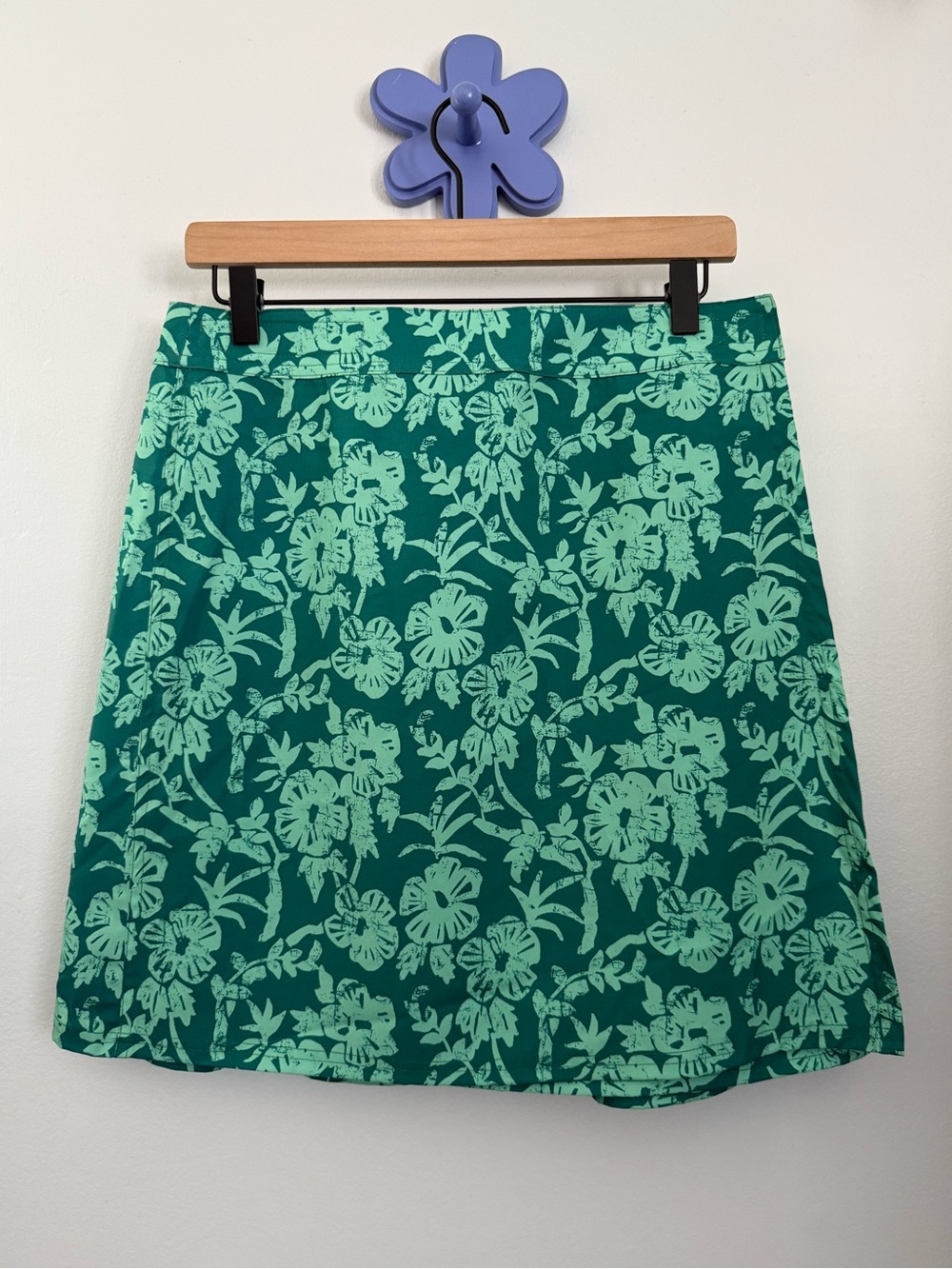 Ripskirt Hawaii Medium Hibiscus Green Mini Skirt Tropical Beach Resort